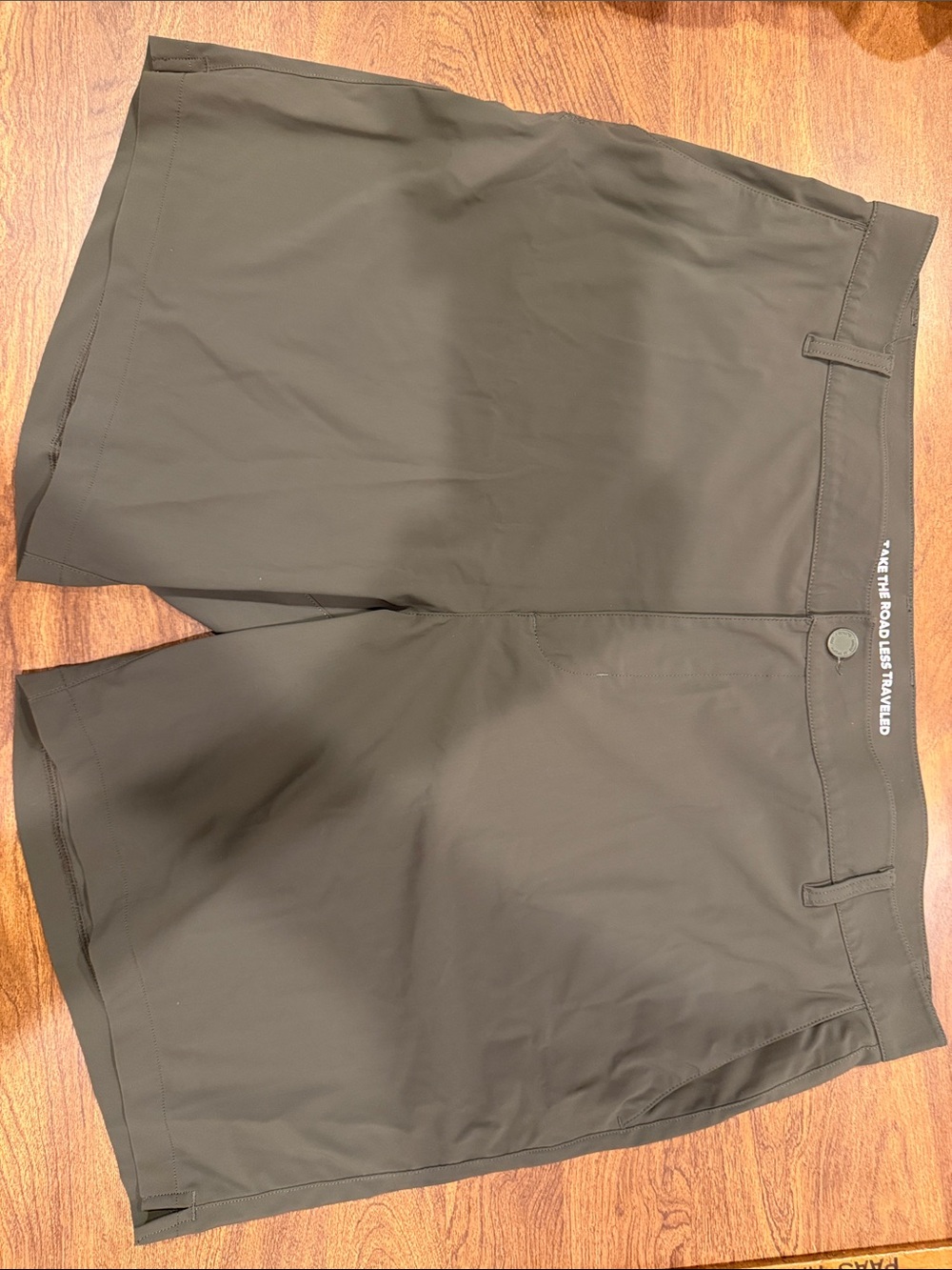 RHONE Olive Flat-Front Performance Shorts